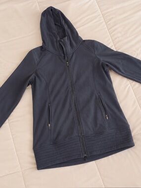 Athleta black Hooded Zip Jacket
